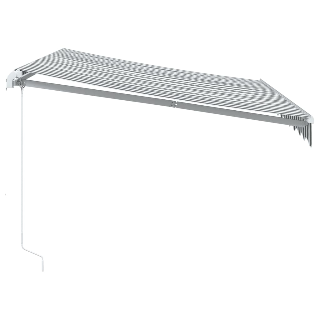 Luifel handmatig uittrekbaar en LED 300x250 cm antraciet en wit is nu te koop bij PeponiXL, paradijselijk wonen!