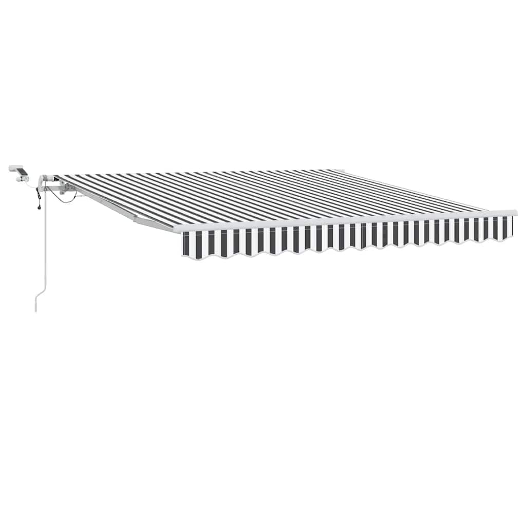 Luifel automatisch uittrekbaar LED 300x250 cm antraciet en wit is nu te koop bij PeponiXL, paradijselijk wonen!