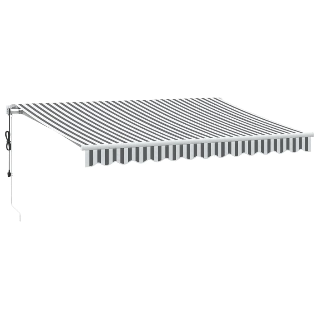 Luifel automatisch uittrekbaar LED 350x250 cm antraciet en wit is nu te koop bij PeponiXL, paradijselijk wonen!