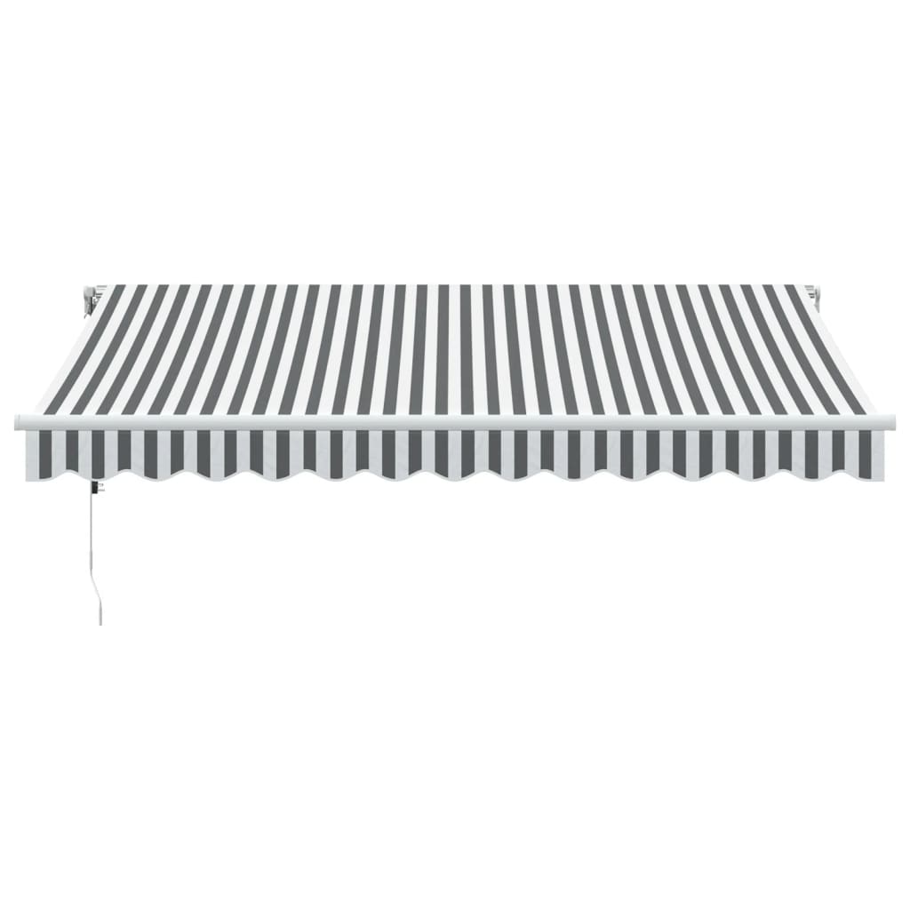 Luifel automatisch uittrekbaar LED 350x250 cm antraciet en wit is nu te koop bij PeponiXL, paradijselijk wonen!