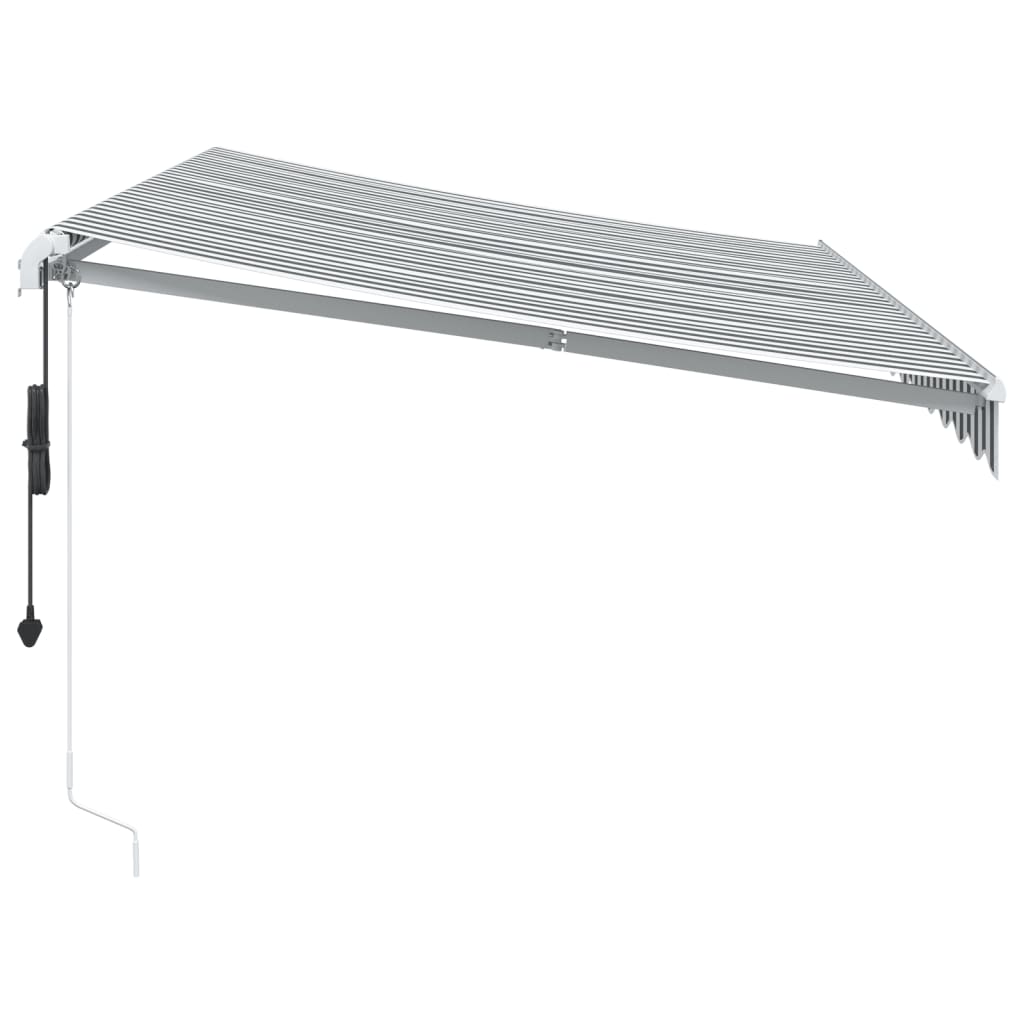 Luifel automatisch uittrekbaar LED 350x250 cm antraciet en wit is nu te koop bij PeponiXL, paradijselijk wonen!