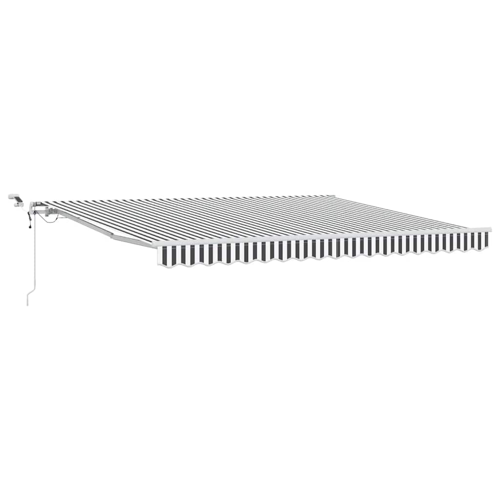 Luifel automatisch uittrekbaar LED 400x300 cm antraciet en wit is nu te koop bij PeponiXL, paradijselijk wonen!