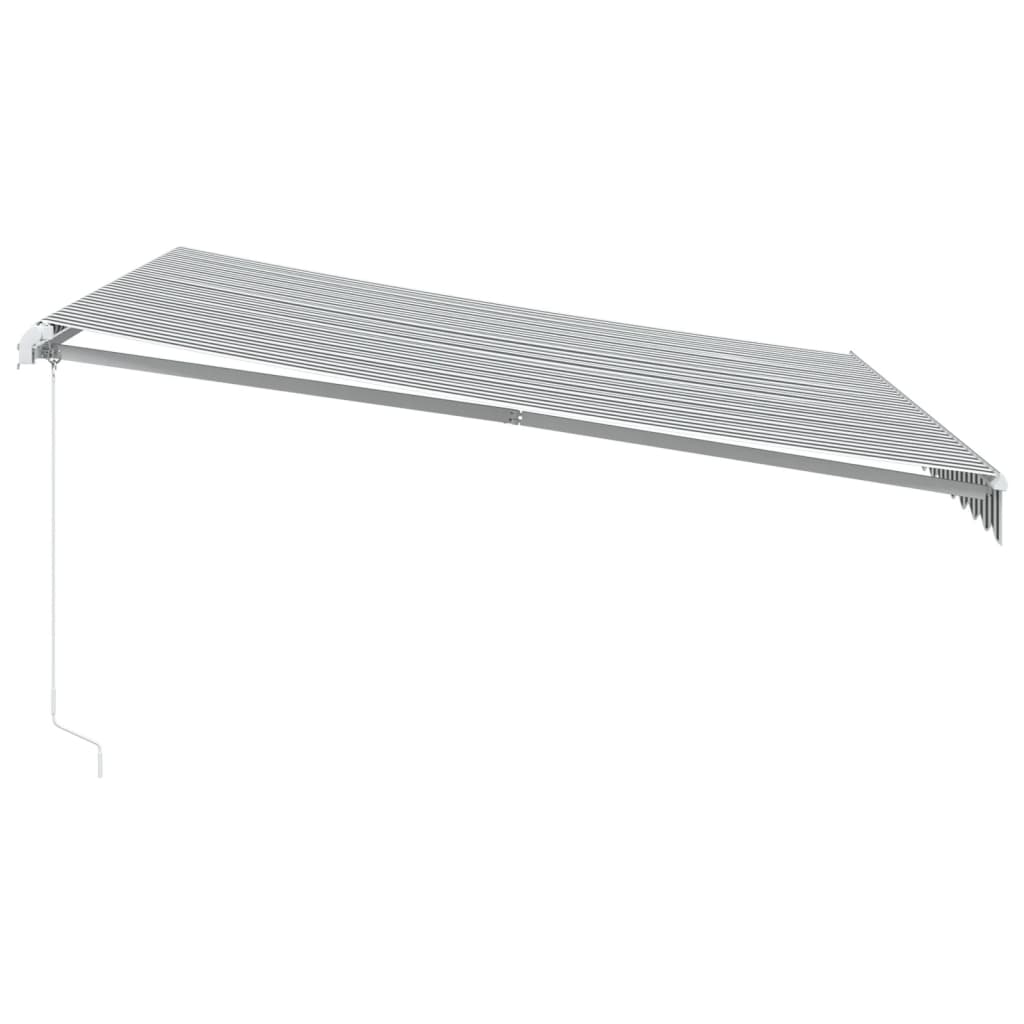 Luifel handmatig uittrekbaar 400x350 cm antraciet en wit is nu te koop bij PeponiXL, paradijselijk wonen!