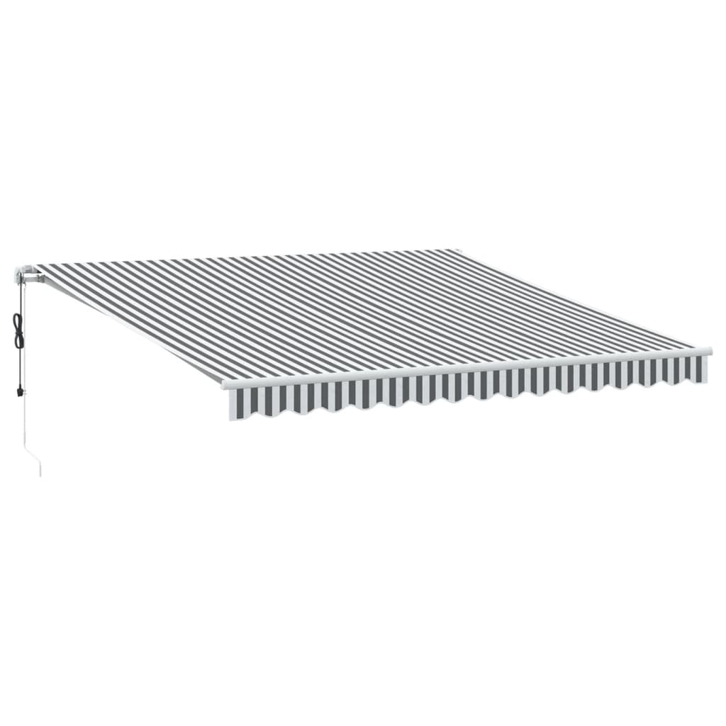 Luifel automatisch uittrekbaar LED 400x350 cm antraciet en wit is nu te koop bij PeponiXL, paradijselijk wonen!