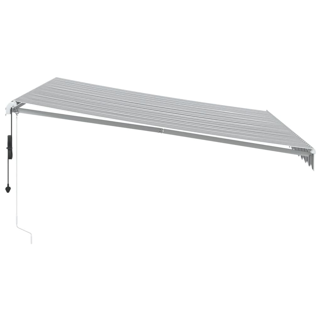 Luifel automatisch uittrekbaar LED 400x350 cm antraciet en wit is nu te koop bij PeponiXL, paradijselijk wonen!