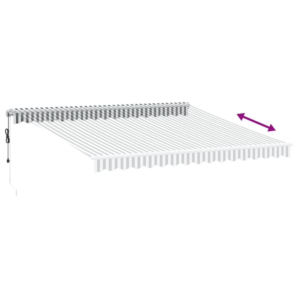 Luifel automatisch uittrekbaar LED 400x350 cm antraciet en wit is nu te koop bij PeponiXL, paradijselijk wonen!