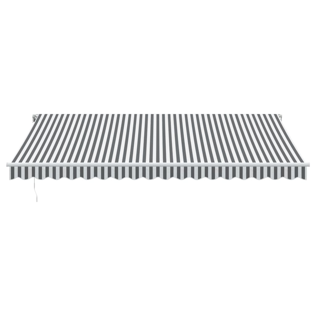 Luifel automatisch uittrekbaar LED 450x350 cm antraciet en wit is nu te koop bij PeponiXL, paradijselijk wonen!