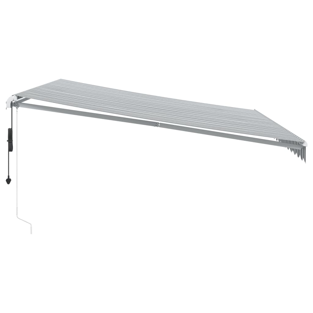 Luifel automatisch uittrekbaar LED 450x350 cm antraciet en wit is nu te koop bij PeponiXL, paradijselijk wonen!