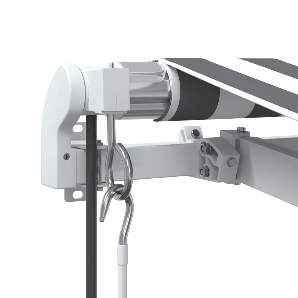 Luifel automatisch uittrekbaar LED 450x350 cm antraciet en wit is nu te koop bij PeponiXL, paradijselijk wonen!