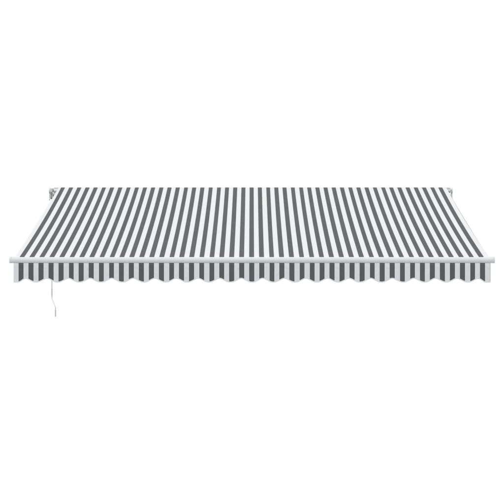 Luifel handmatig uittrekbaar en LED 500x350 cm antraciet en wit is nu te koop bij PeponiXL, paradijselijk wonen!