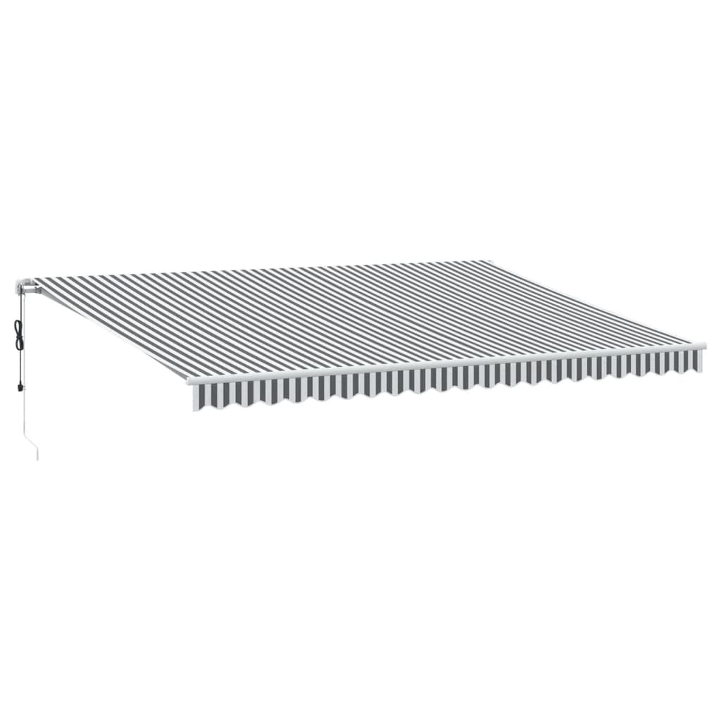 Luifel automatisch uittrekbaar 500x350 cm antraciet en wit is nu te koop bij PeponiXL, paradijselijk wonen!