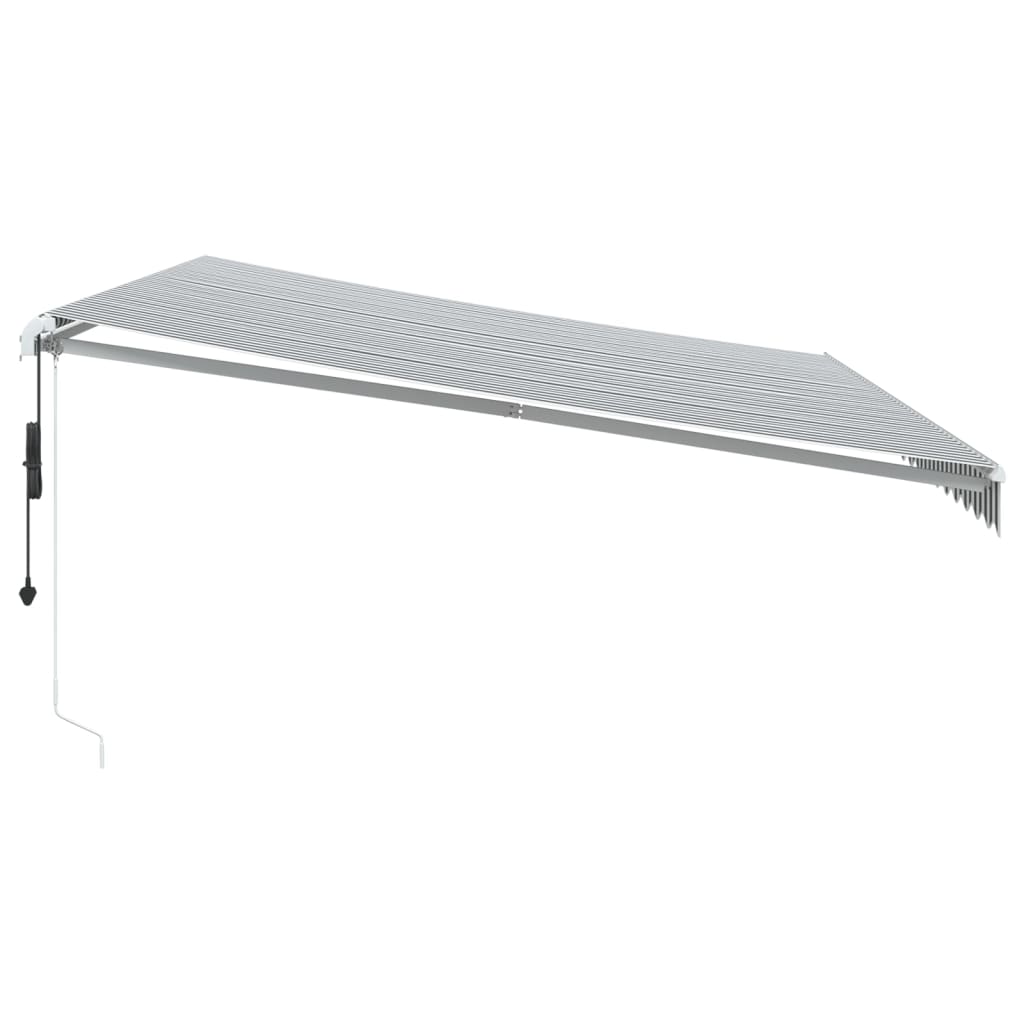 Luifel automatisch uittrekbaar 500x350 cm antraciet en wit is nu te koop bij PeponiXL, paradijselijk wonen!