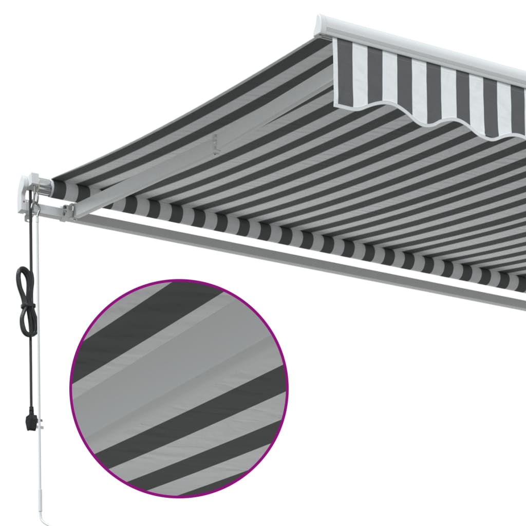 Luifel automatisch uittrekbaar 500x350 cm antraciet en wit is nu te koop bij PeponiXL, paradijselijk wonen!