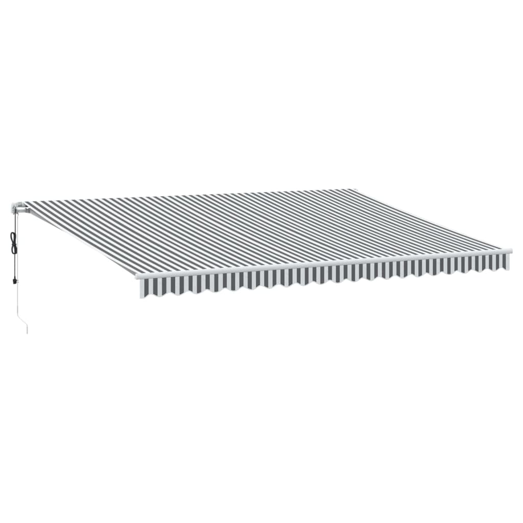 Luifel automatisch uittrekbaar LED 500x350 cm antraciet en wit is nu te koop bij PeponiXL, paradijselijk wonen!