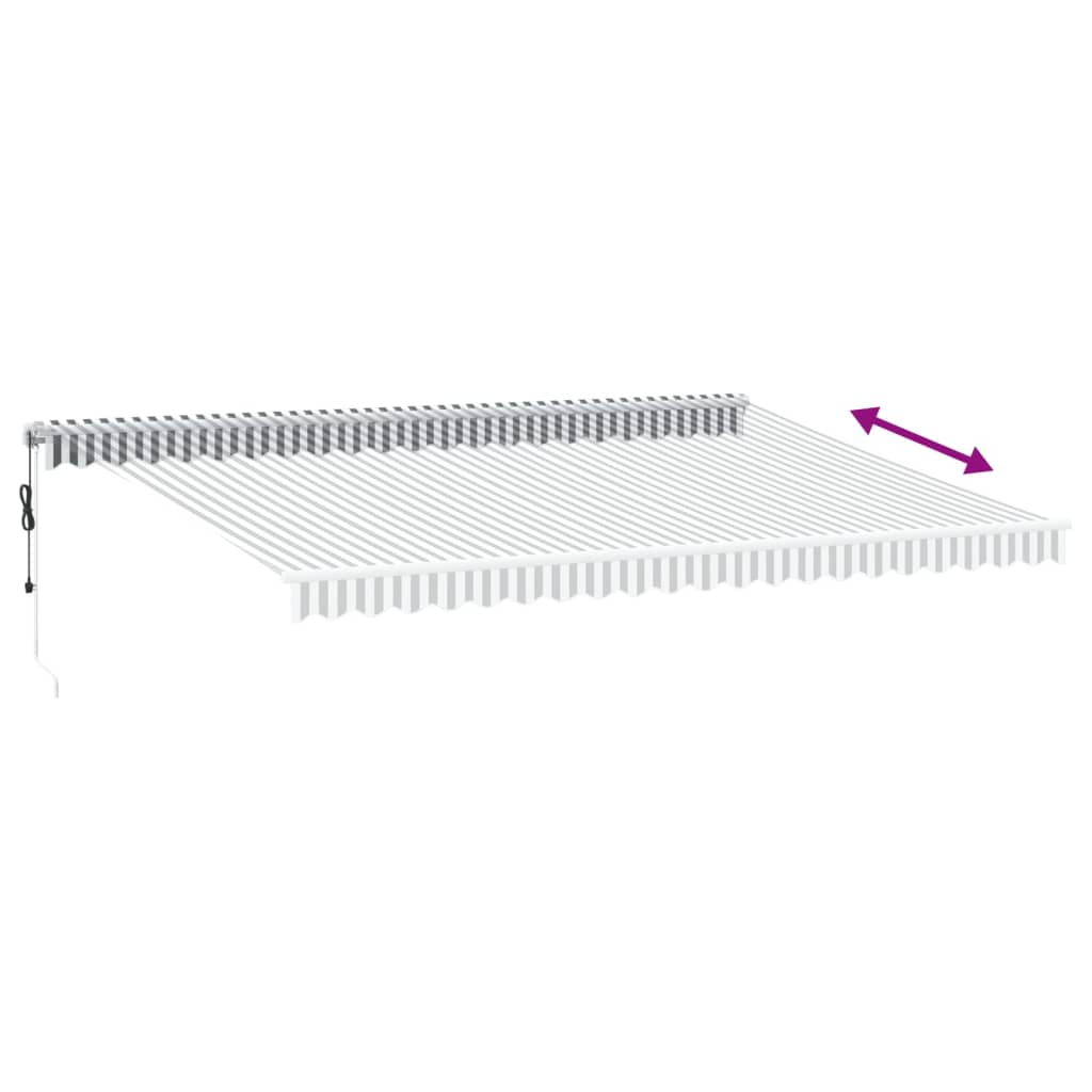 Luifel automatisch uittrekbaar LED 500x350 cm antraciet en wit is nu te koop bij PeponiXL, paradijselijk wonen!