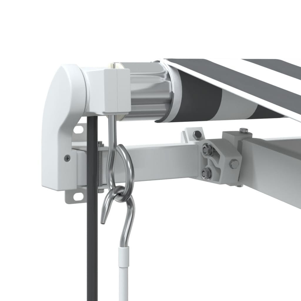 Luifel automatisch uittrekbaar LED 500x350 cm antraciet en wit is nu te koop bij PeponiXL, paradijselijk wonen!