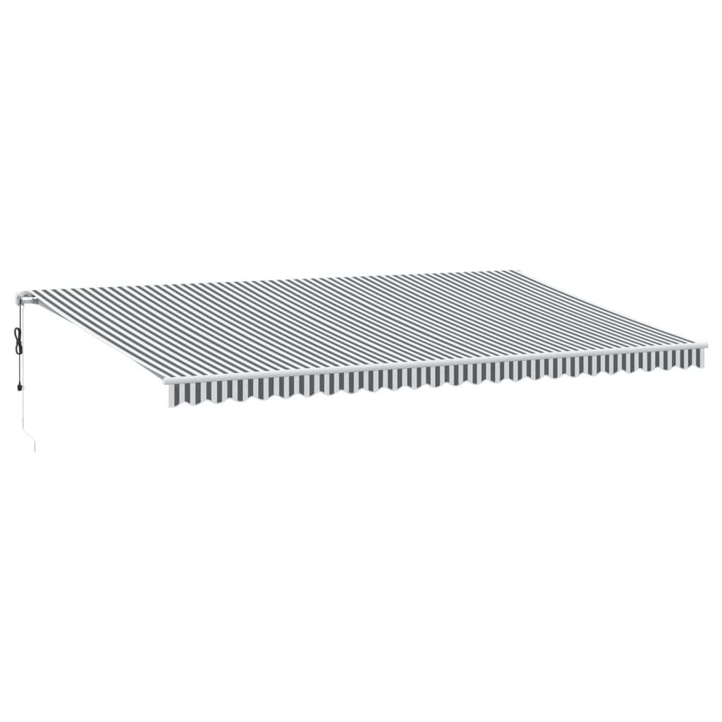 Luifel automatisch uittrekbaar 600x350 cm antraciet en wit is nu te koop bij PeponiXL, paradijselijk wonen!