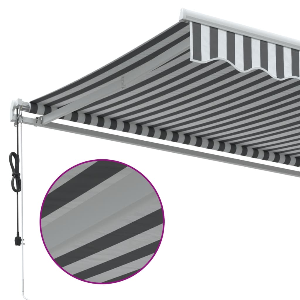 Luifel automatisch uittrekbaar 600x350 cm antraciet en wit is nu te koop bij PeponiXL, paradijselijk wonen!
