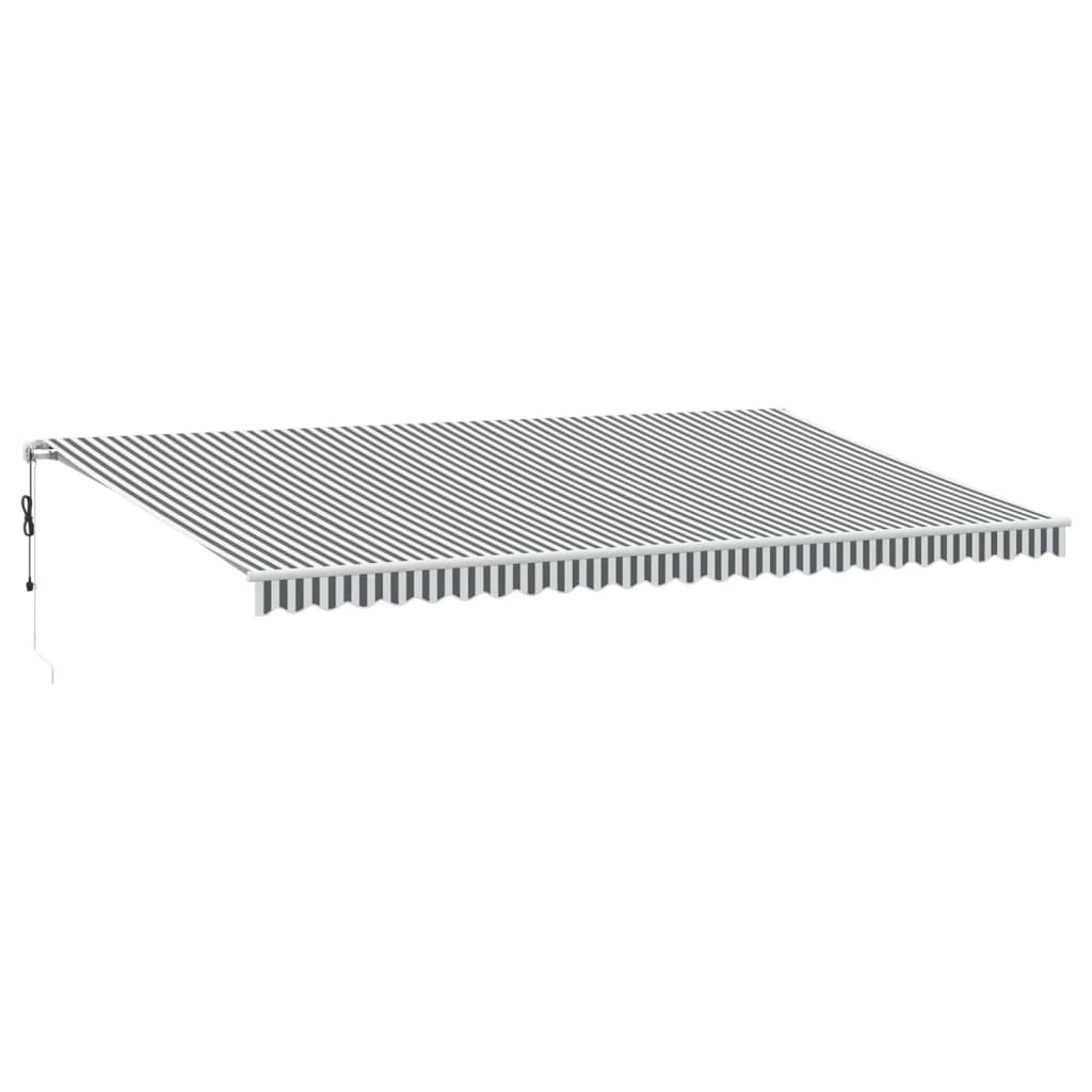 Luifel automatisch uittrekbaar LED 600x350 cm antraciet en wit is nu te koop bij PeponiXL, paradijselijk wonen!