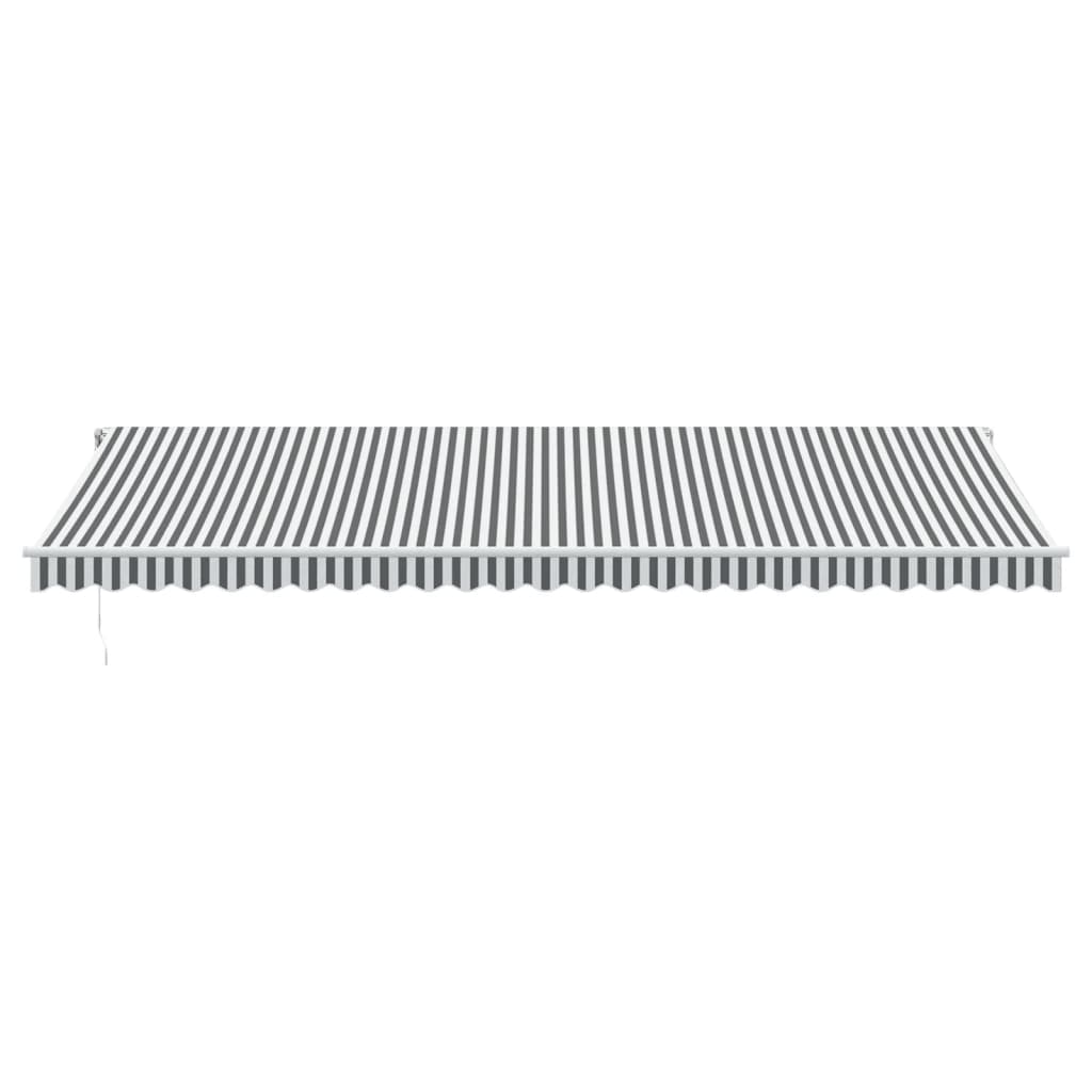 Luifel automatisch uittrekbaar LED 600x350 cm antraciet en wit is nu te koop bij PeponiXL, paradijselijk wonen!