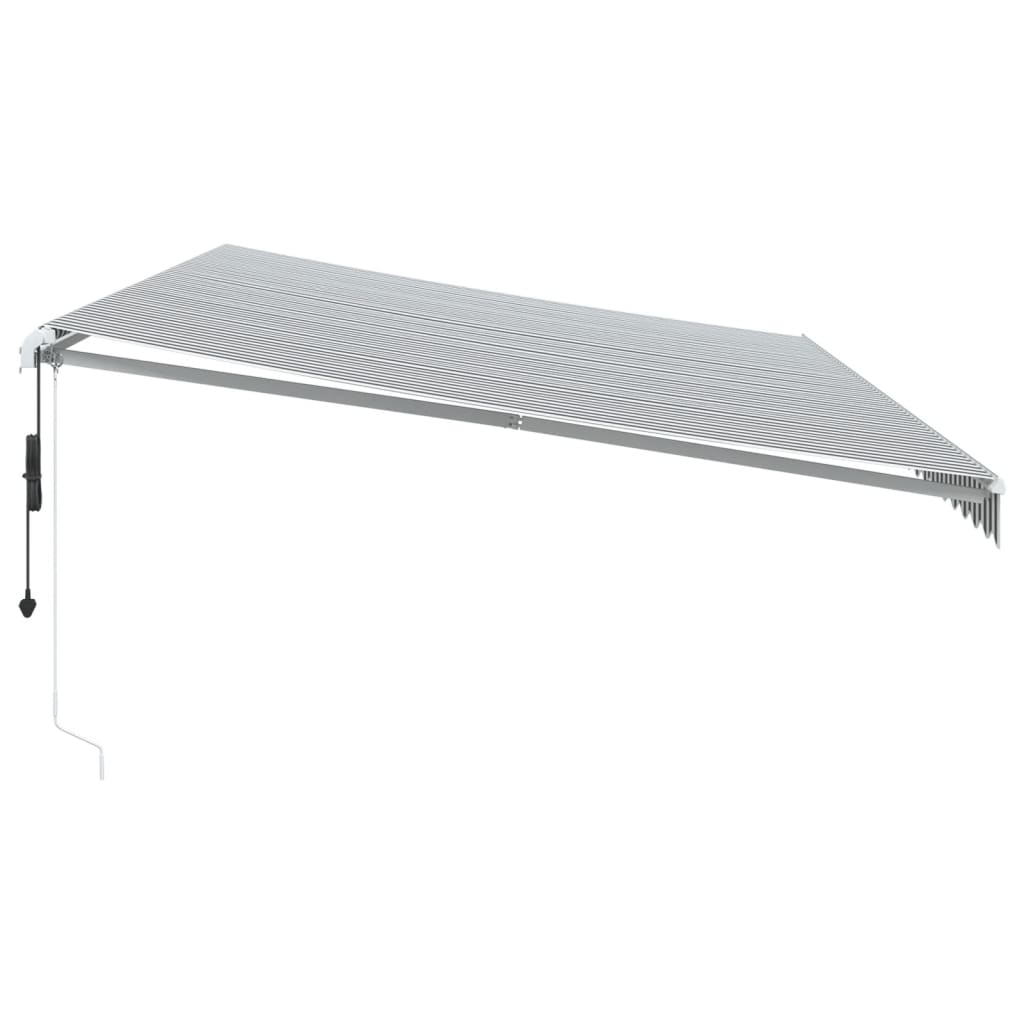 Luifel automatisch uittrekbaar LED 600x350 cm antraciet en wit is nu te koop bij PeponiXL, paradijselijk wonen!