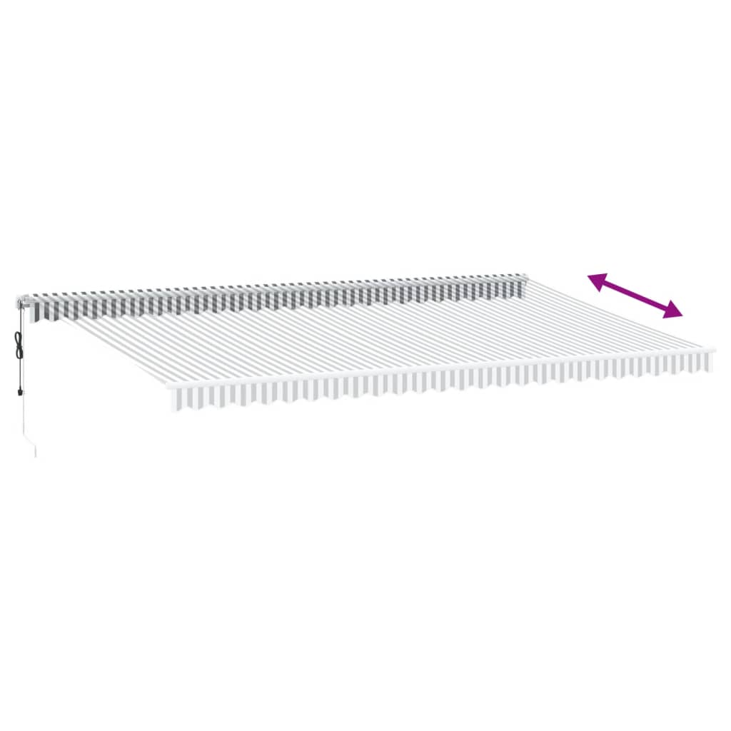 Luifel automatisch uittrekbaar LED 600x350 cm antraciet en wit is nu te koop bij PeponiXL, paradijselijk wonen!