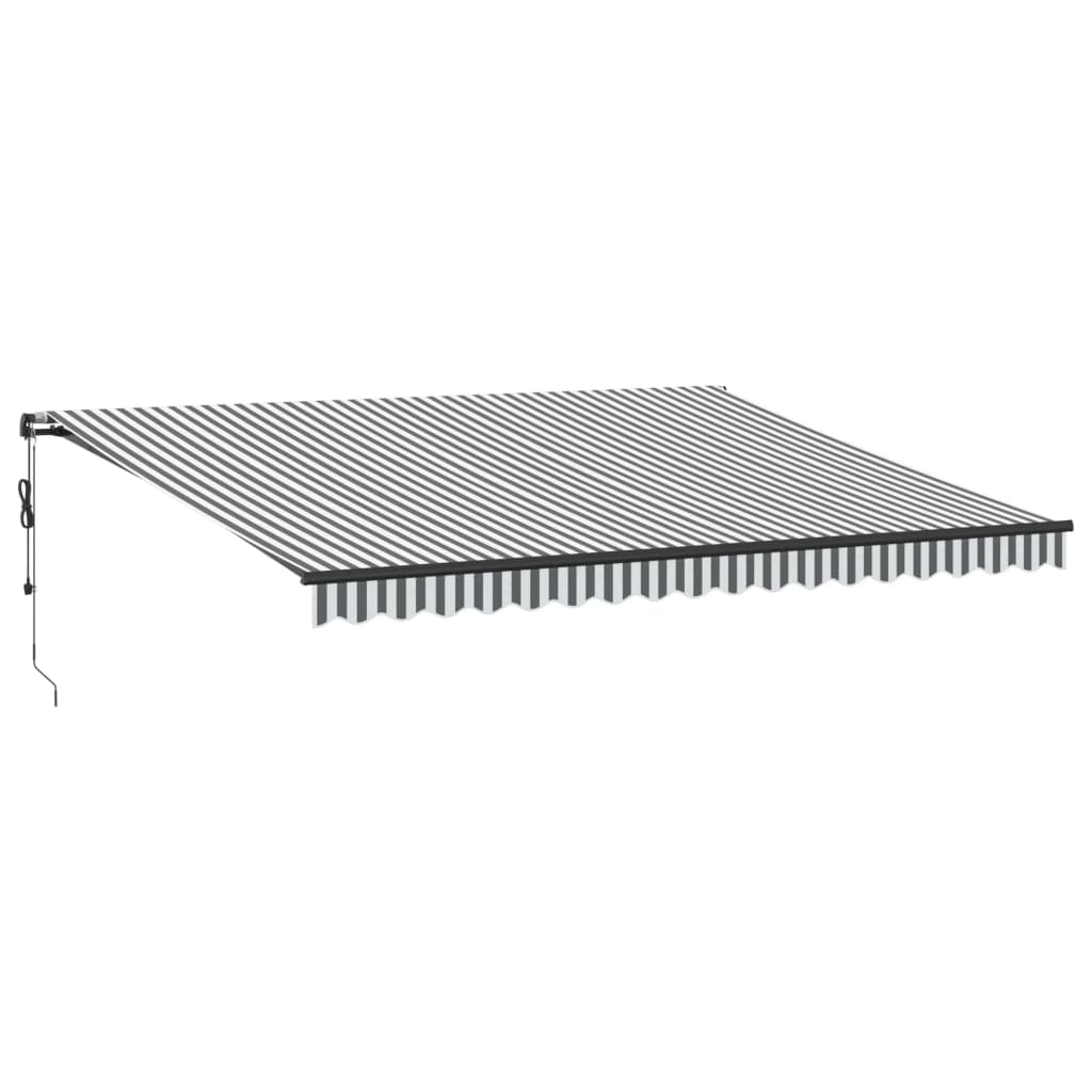 Luifel automatisch uittrekbaar 450x350 cm antraciet en wit is nu te koop bij PeponiXL, paradijselijk wonen!