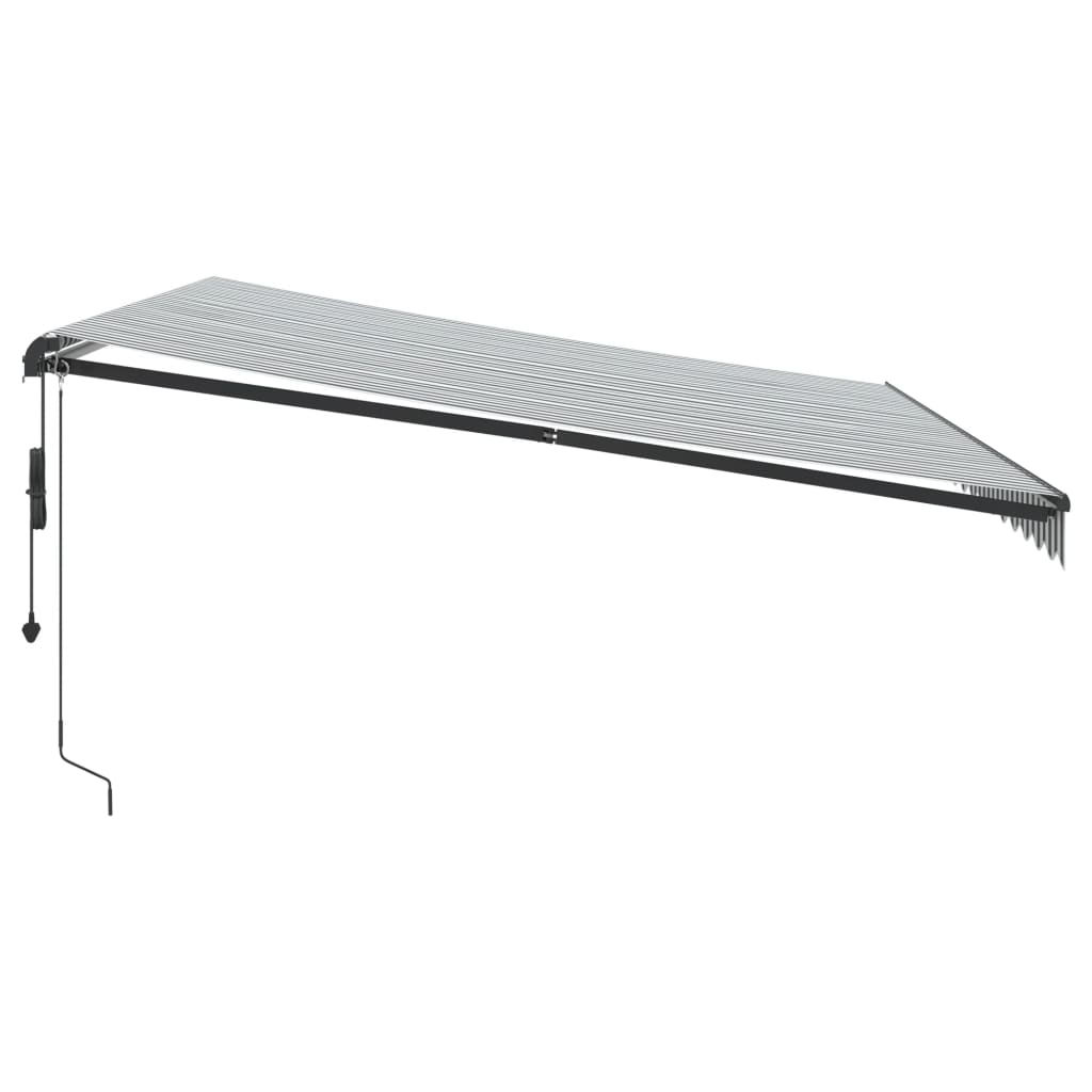 Luifel automatisch uittrekbaar 450x350 cm antraciet en wit is nu te koop bij PeponiXL, paradijselijk wonen!