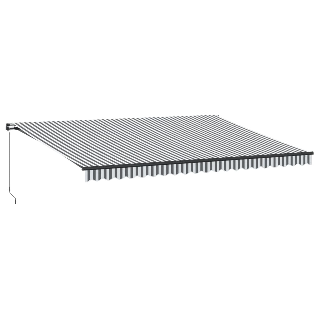 Luifel handmatig uittrekbaar 500x350 cm antraciet en wit is nu te koop bij PeponiXL, paradijselijk wonen!