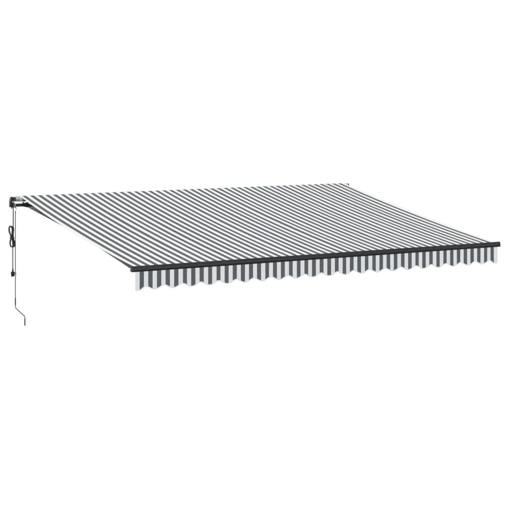 Luifel automatisch uittrekbaar 500x350 cm antraciet en wit is nu te koop bij PeponiXL, paradijselijk wonen!