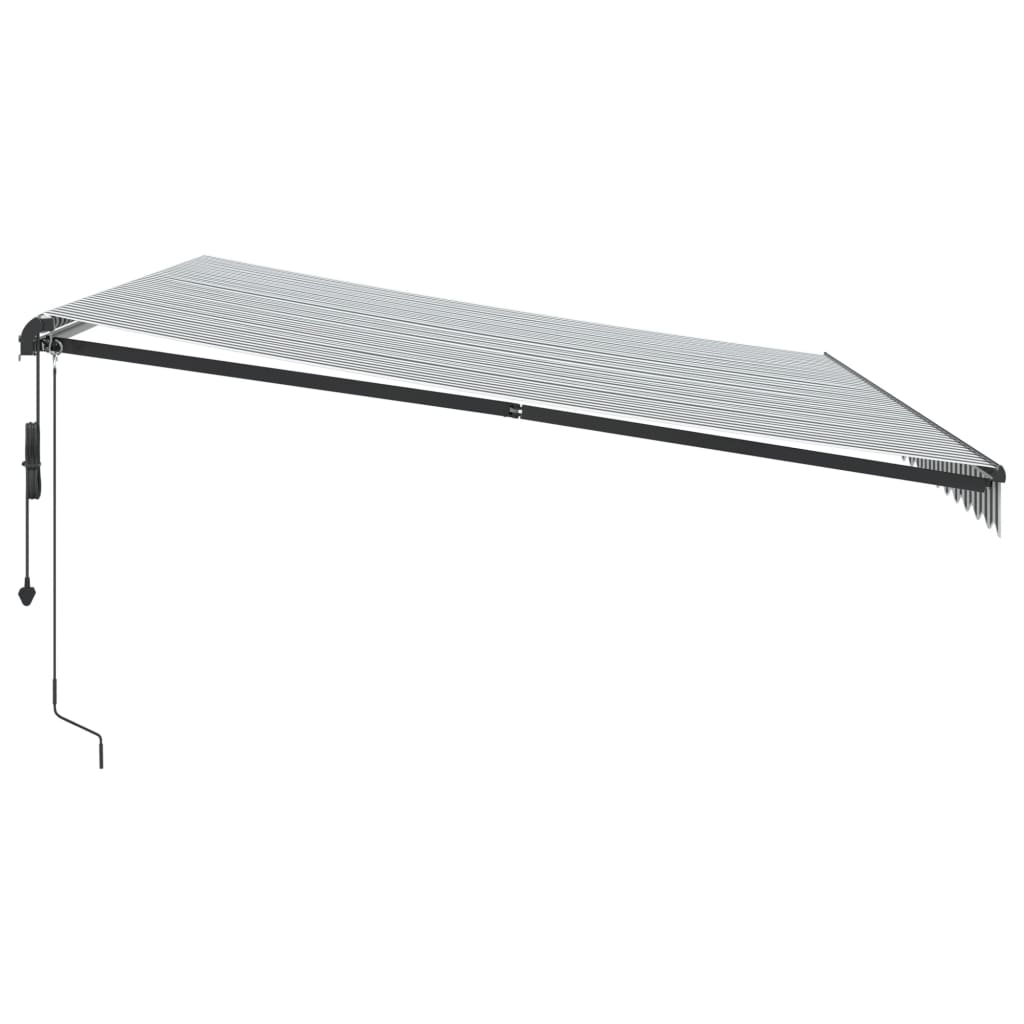 Luifel automatisch uittrekbaar 500x350 cm antraciet en wit is nu te koop bij PeponiXL, paradijselijk wonen!