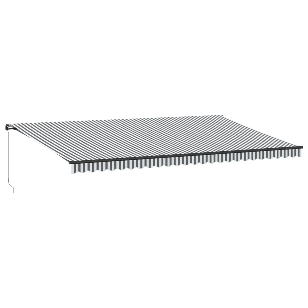 Luifel handmatig uittrekbaar 600x350 cm antraciet en wit is nu te koop bij PeponiXL, paradijselijk wonen!