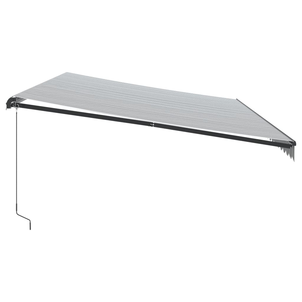 Luifel handmatig uittrekbaar 600x350 cm antraciet en wit is nu te koop bij PeponiXL, paradijselijk wonen!