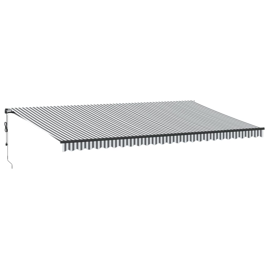 Luifel automatisch uittrekbaar 600x350 cm antraciet en wit is nu te koop bij PeponiXL, paradijselijk wonen!