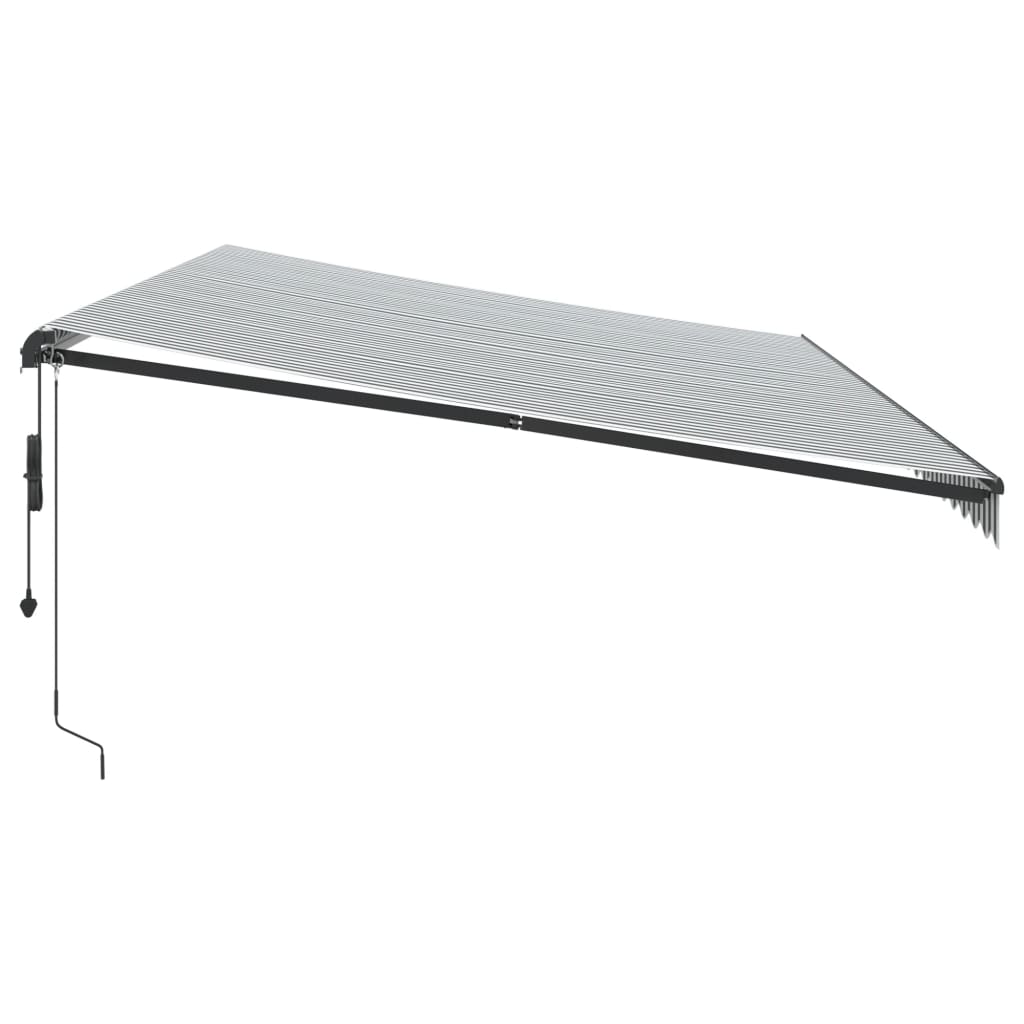 Luifel automatisch uittrekbaar 600x350 cm antraciet en wit is nu te koop bij PeponiXL, paradijselijk wonen!