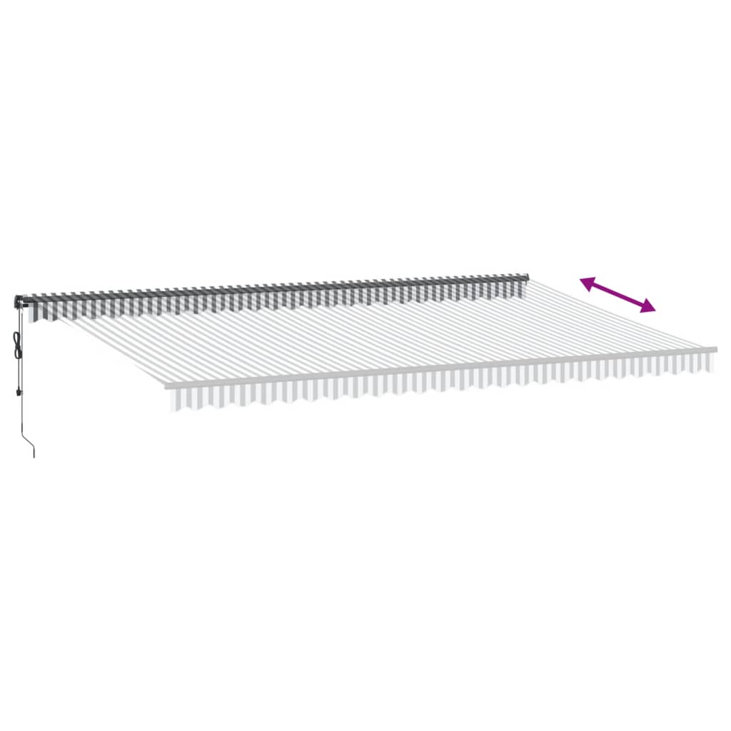 Luifel automatisch uittrekbaar 600x350 cm antraciet en wit is nu te koop bij PeponiXL, paradijselijk wonen!