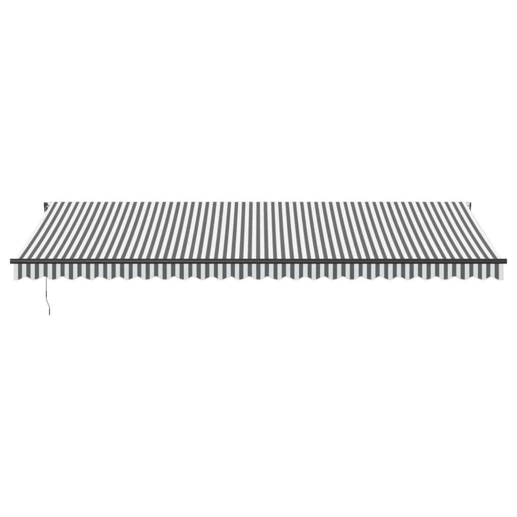 Luifel automatisch uittrekbaar LED 600x350 cm antraciet en wit is nu te koop bij PeponiXL, paradijselijk wonen!