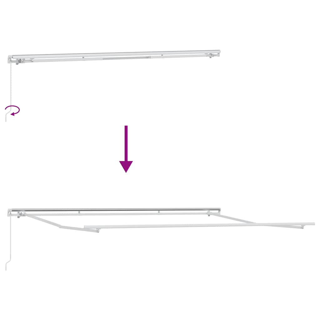 Luifel handmatig uittrekbaar 500x300 cm antraciet en wit is nu te koop bij PeponiXL, paradijselijk wonen!