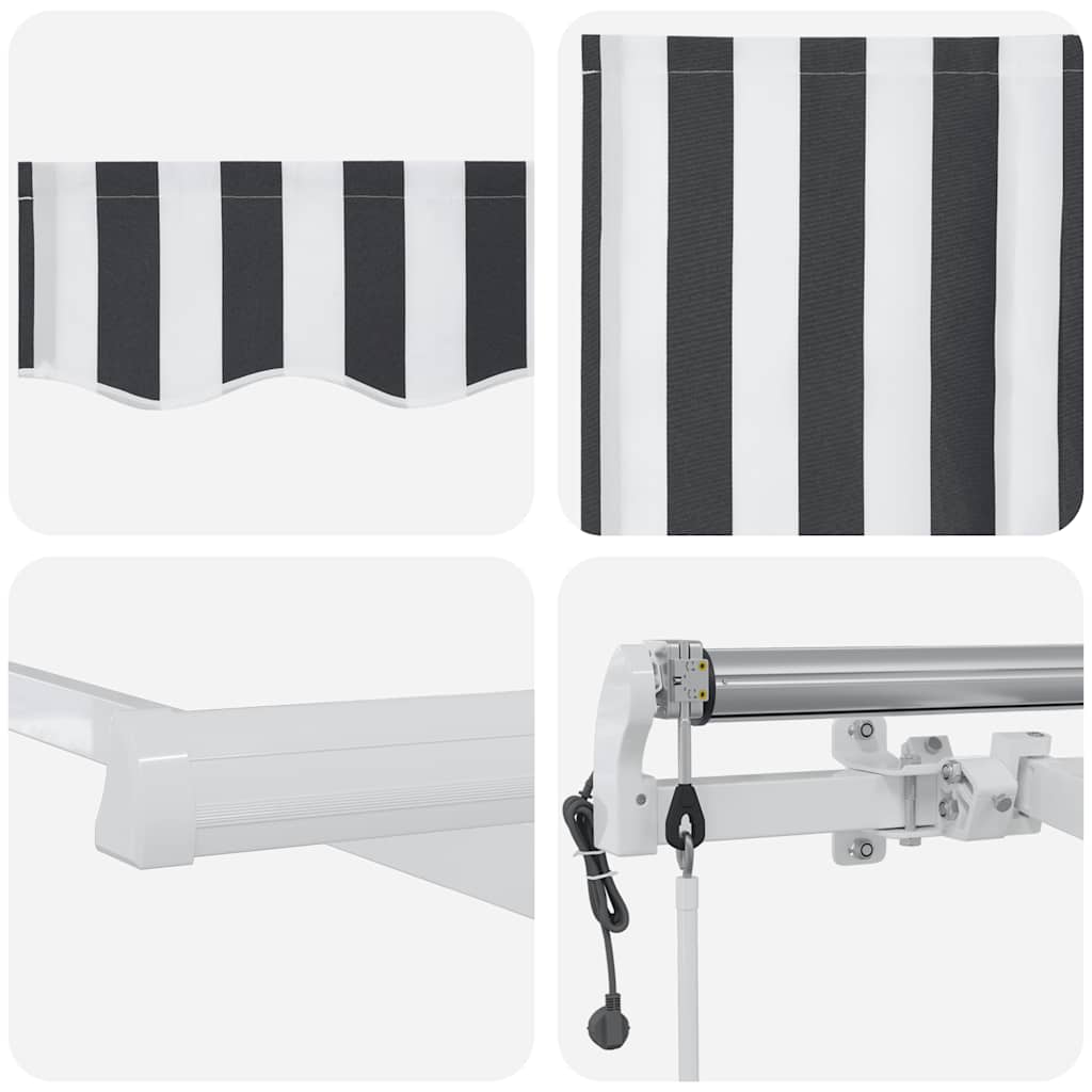 Luifel automatisch uittrekbaar 400x300 cm antraciet en wit is nu te koop bij PeponiXL, paradijselijk wonen!