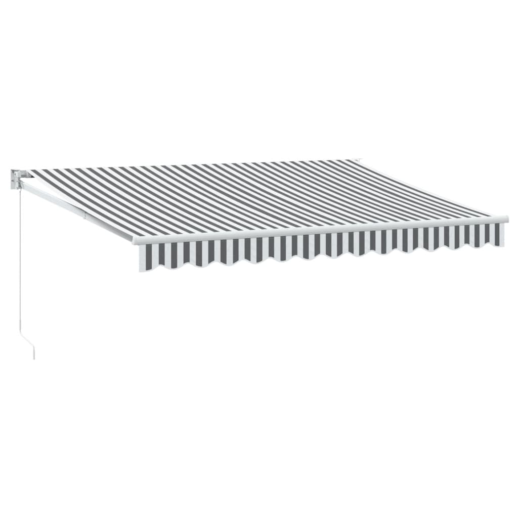 Luifel uittrekbaar 3,5x2,5 m stof en aluminium antraciet en wit is nu te koop bij PeponiXL, paradijselijk wonen!