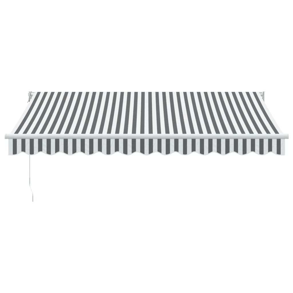 Luifel uittrekbaar 3,5x2,5 m stof en aluminium antraciet en wit is nu te koop bij PeponiXL, paradijselijk wonen!