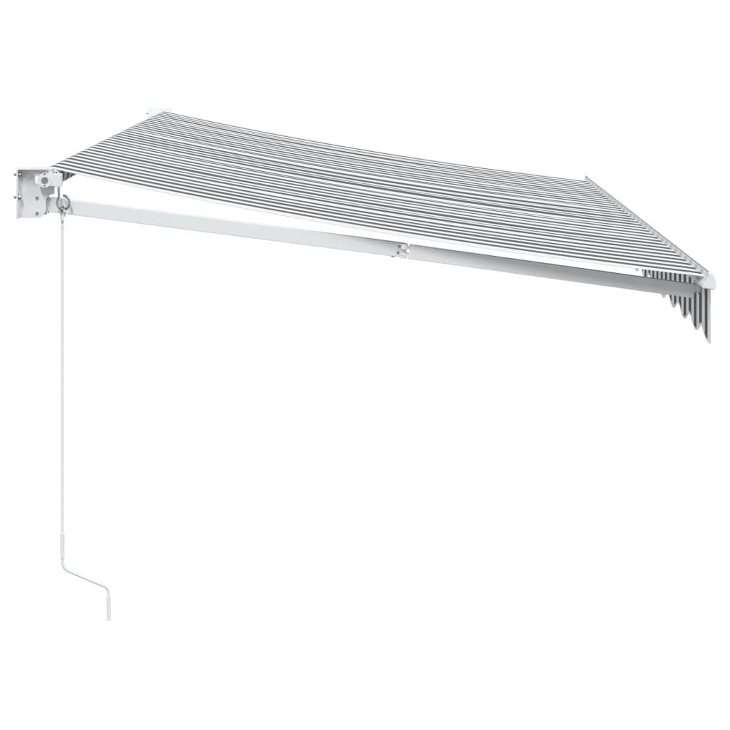 Luifel uittrekbaar 3,5x2,5 m stof en aluminium antraciet en wit is nu te koop bij PeponiXL, paradijselijk wonen!