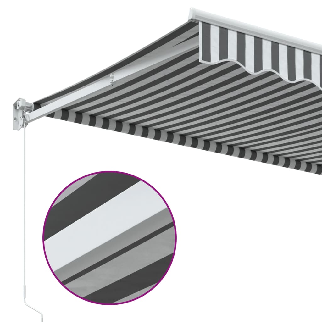 Luifel uittrekbaar 3,5x2,5 m stof en aluminium antraciet en wit is nu te koop bij PeponiXL, paradijselijk wonen!