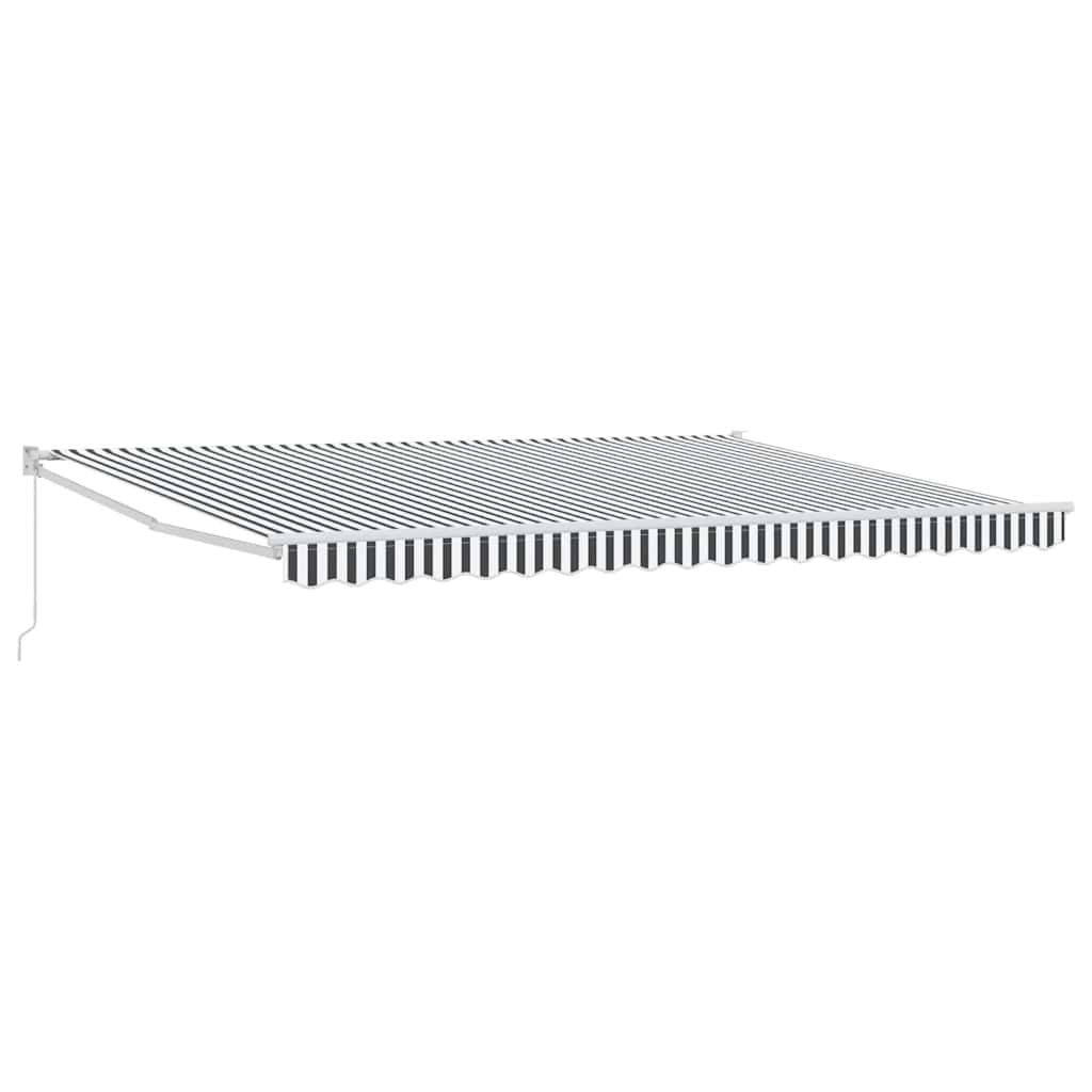 Luifel uittrekbaar 4,5x3 m stof en aluminium antraciet en wit is nu te koop bij PeponiXL, paradijselijk wonen!