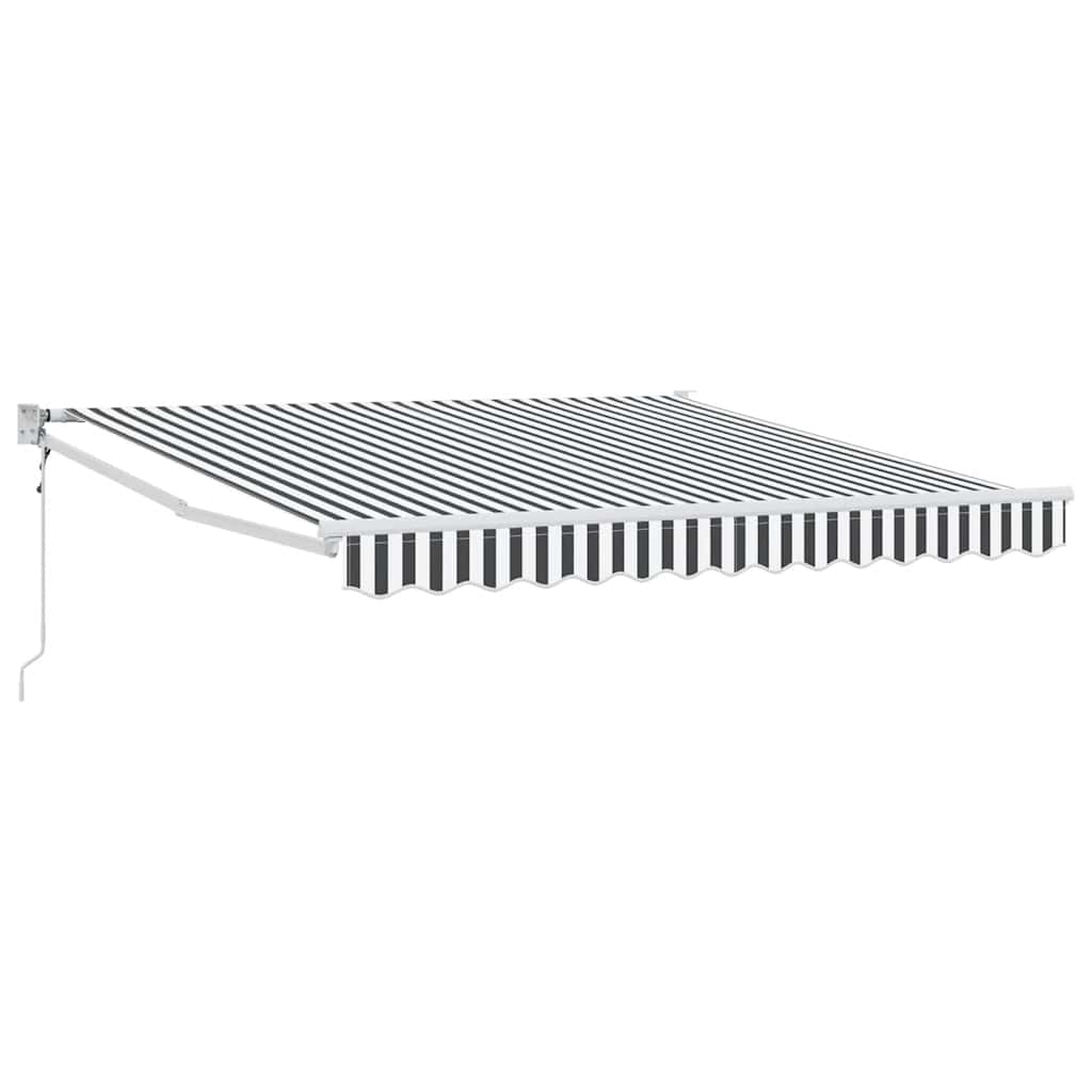 Luifel uittrekbaar 3x2,5 m stof en aluminium antraciet en wit is nu te koop bij PeponiXL, paradijselijk wonen!