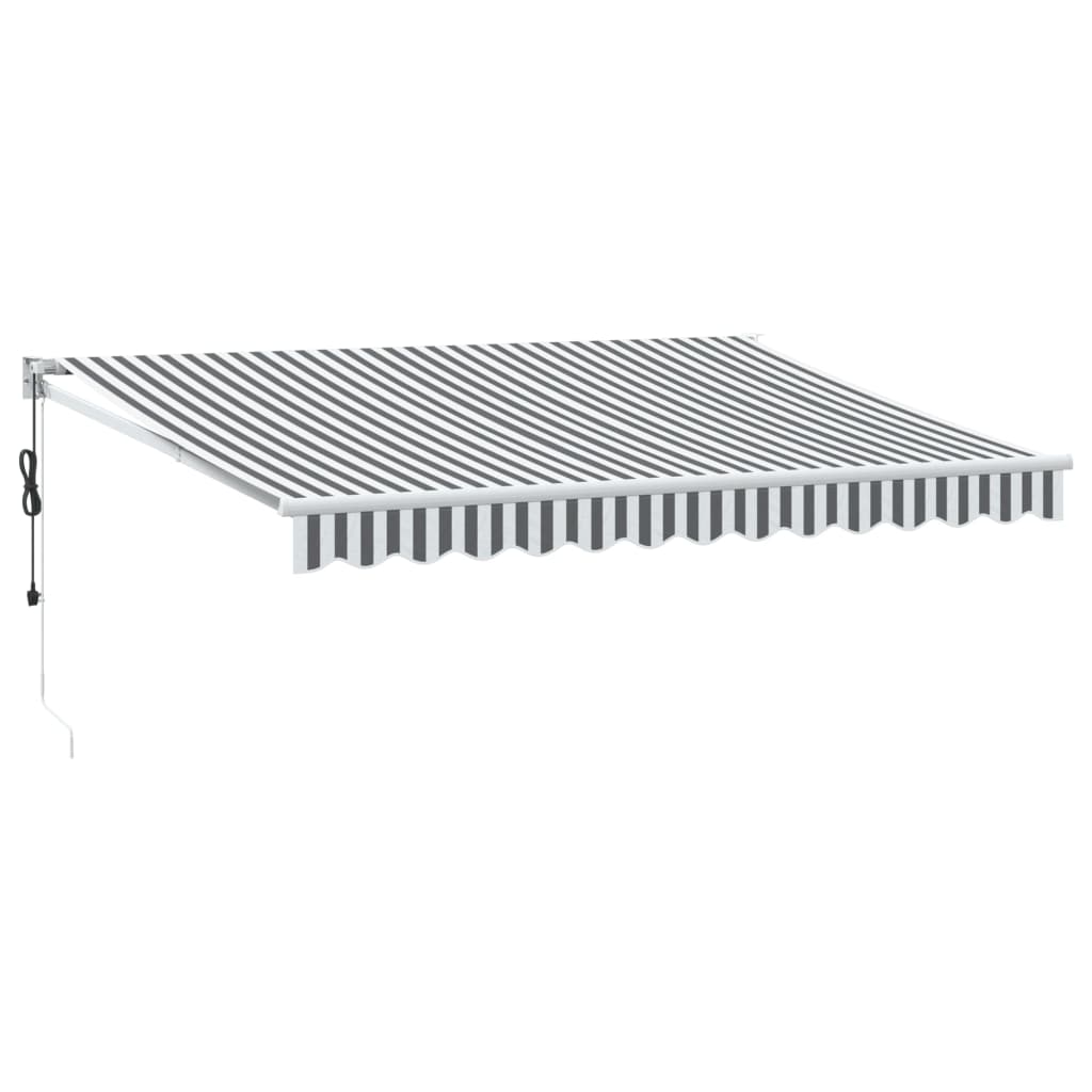 Luifel uittrekbaar 3,5x2,5 m stof en aluminium antraciet en wit is nu te koop bij PeponiXL, paradijselijk wonen!