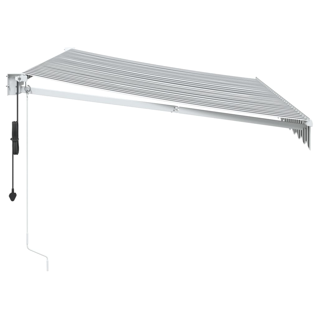 Luifel uittrekbaar 3,5x2,5 m stof en aluminium antraciet en wit is nu te koop bij PeponiXL, paradijselijk wonen!