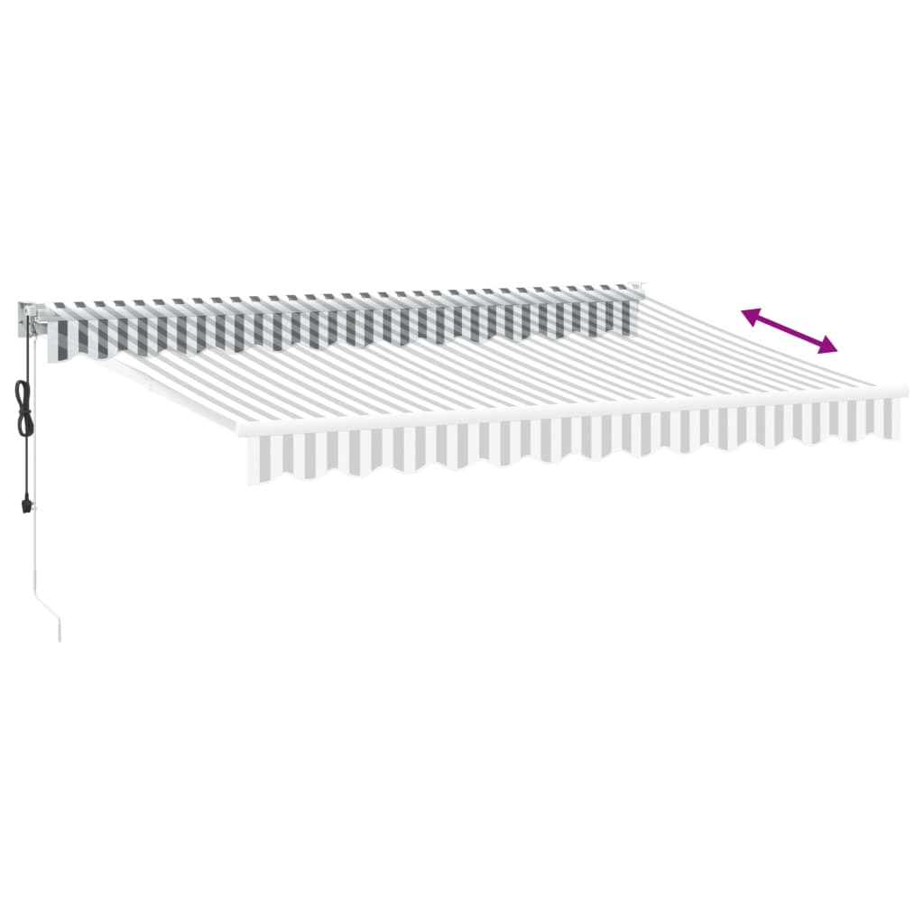 Luifel uittrekbaar 3,5x2,5 m stof en aluminium antraciet en wit is nu te koop bij PeponiXL, paradijselijk wonen!