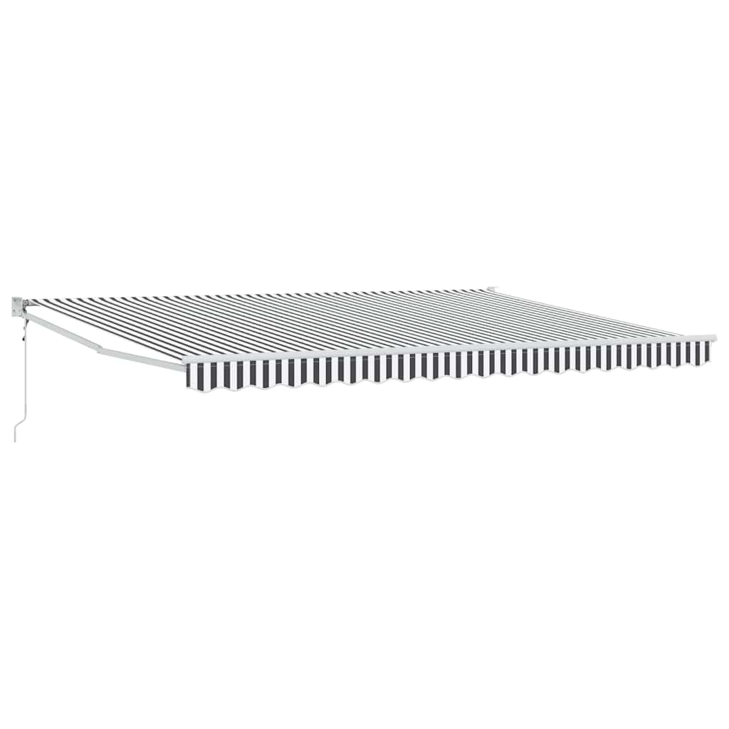 Luifel uittrekbaar 4,5x3 m stof en aluminium antraciet en wit is nu te koop bij PeponiXL, paradijselijk wonen!