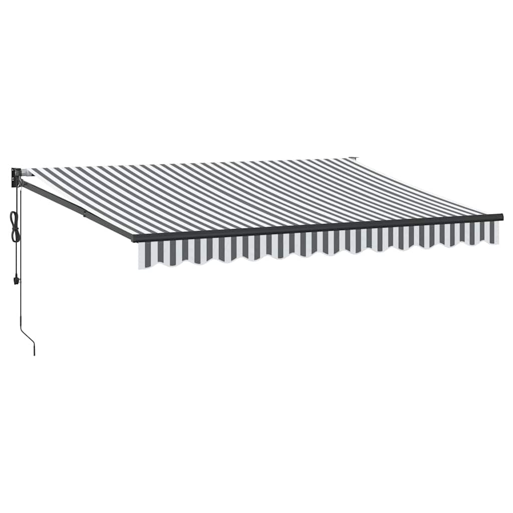 Luifel uittrekbaar 3,5x2,5 m stof en aluminium antraciet en wit is nu te koop bij PeponiXL, paradijselijk wonen!